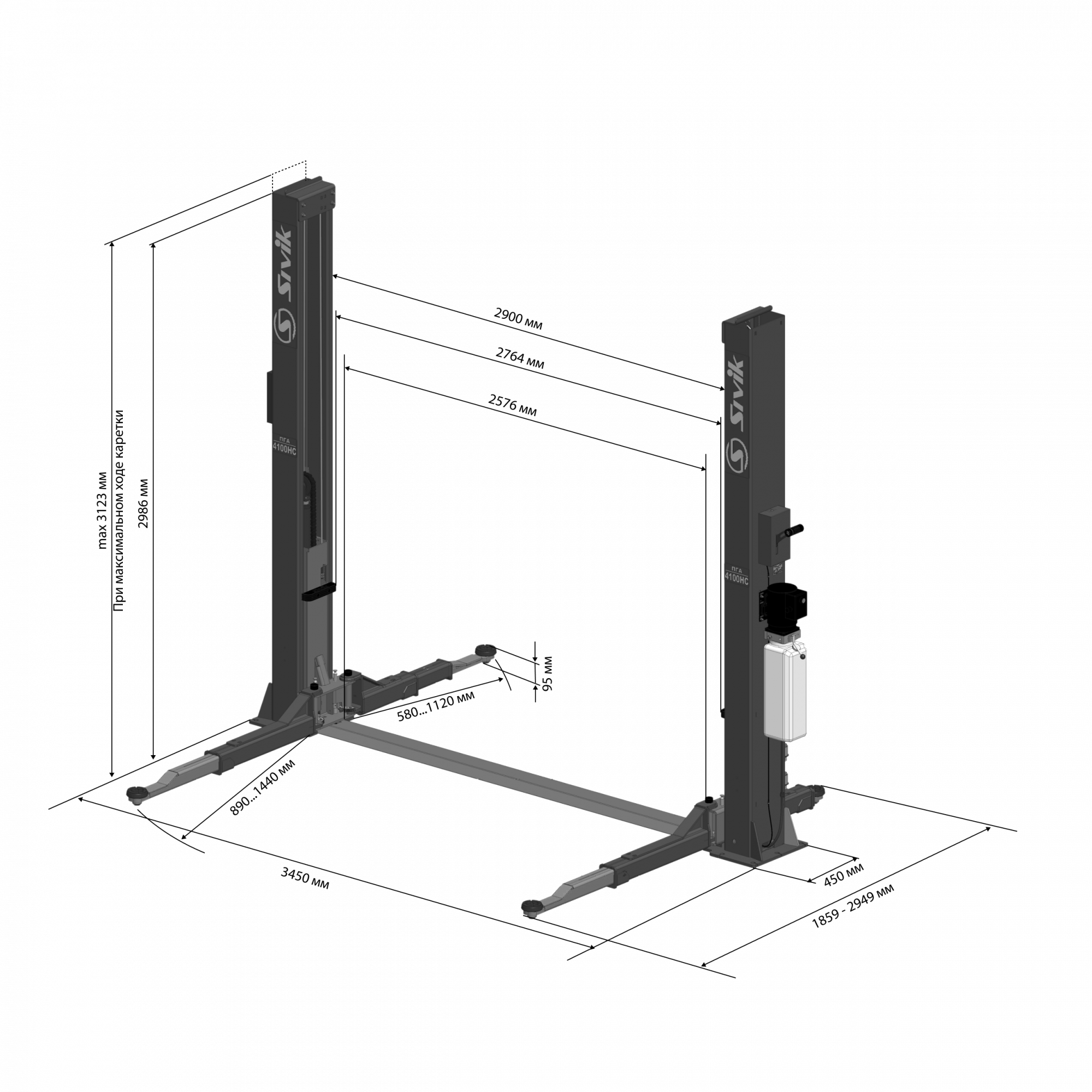 Чертеж подъемника